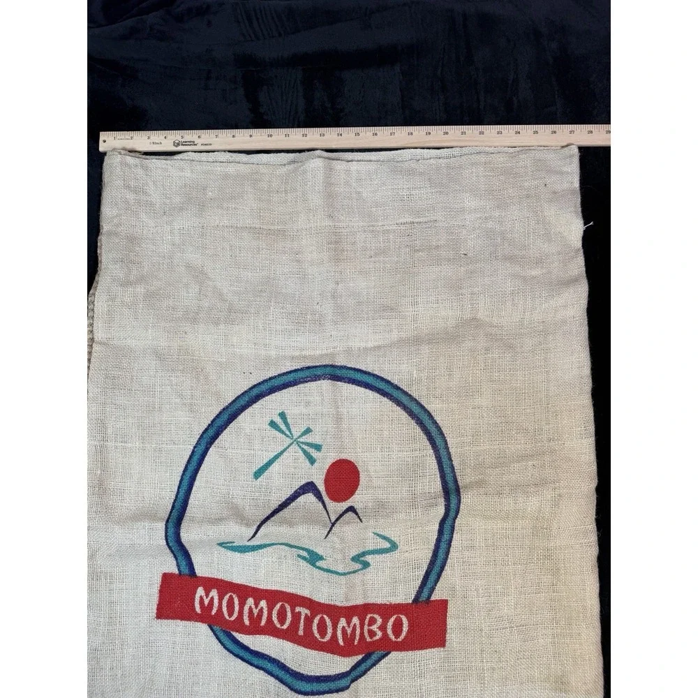 Momotombo Nicaragua Coffee Sack Burlap Bag 2011 2012 Farmhouse Decor